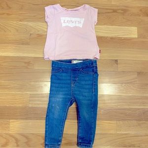 12 month baby LEVIS jeans and t-shirt